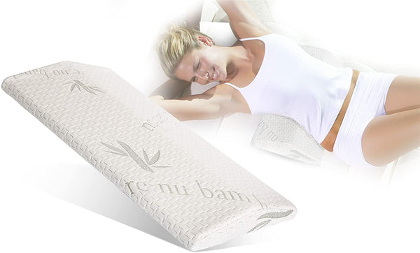 Cooling Lumbar Support Pillow - Relief Lower Back Pain - Side & Back  Sleepers